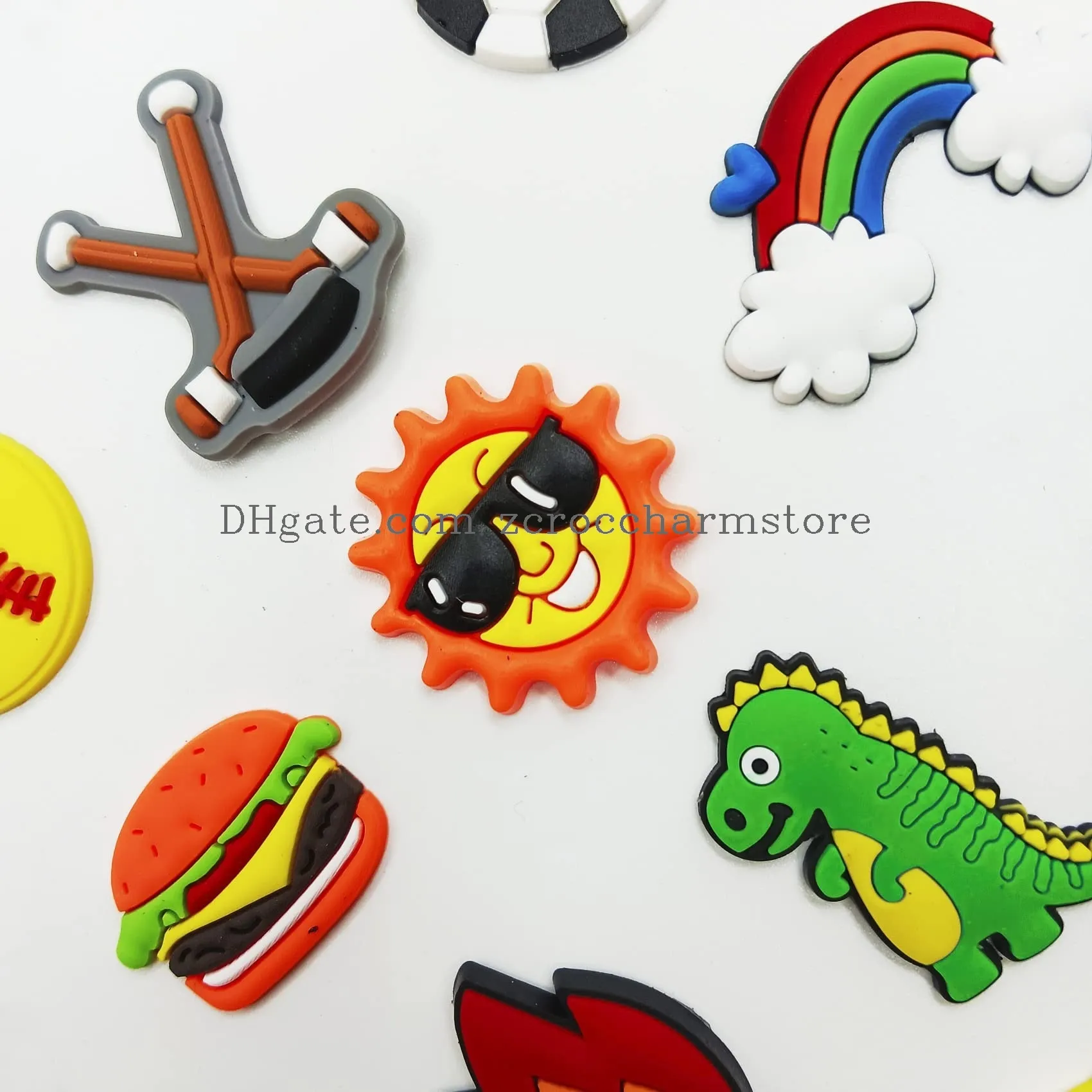 croc charms for boys sports gibits basketball and football baseball softball soccer with sneakers pvc charms for  cute dinosaur shoe charms for bracelet boys croc gibits for kids teens gifts