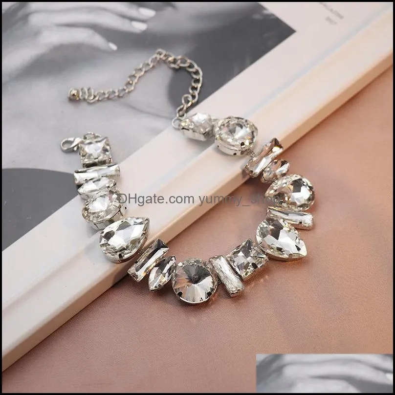luxurious  fashion woman neck chain chokers necklaces shining trendy clavicle charm zircon jewellery wedding party1 734 q2