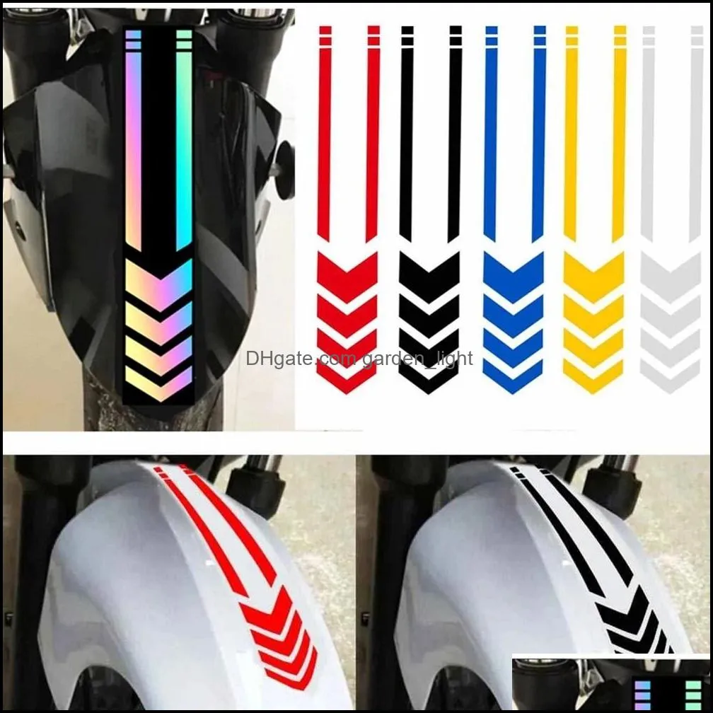 personalized motorcycle fender car sticker reflective arrow line warning sticker electric vehicle vinyl decal