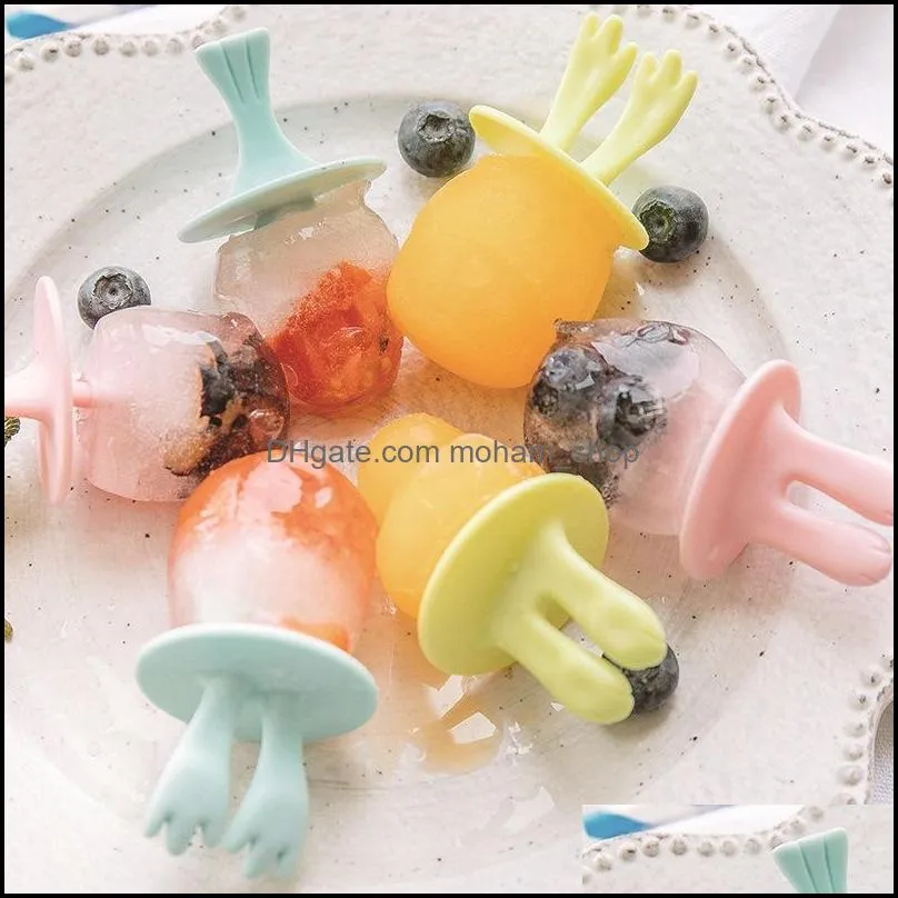 silicone ice cream mold 6 holes popsicle cube maker mould chocolate tray kitchen gadgets by sea rre13497