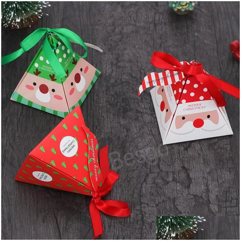 christmas gift wrap boxes santa claus elk candy box paper present box party decor bh7444 tyj