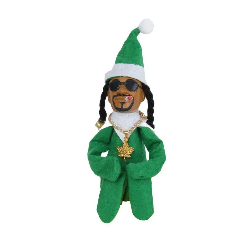 snoop on a stoop christmas elf doll spy bent home decoration year gift toy red green blue purple