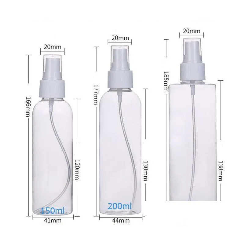 hot best 15ml 30ml 50ml 60ml 100ml transparent plastic spray bottle atomizer pumps for  oils travel perfume bulk portable