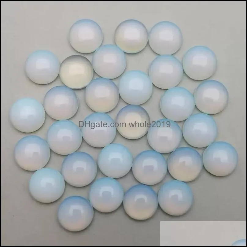 12mm flat back quartz loose natural stone round cabochons chakras beads for jewelry making healing crystal wholesale