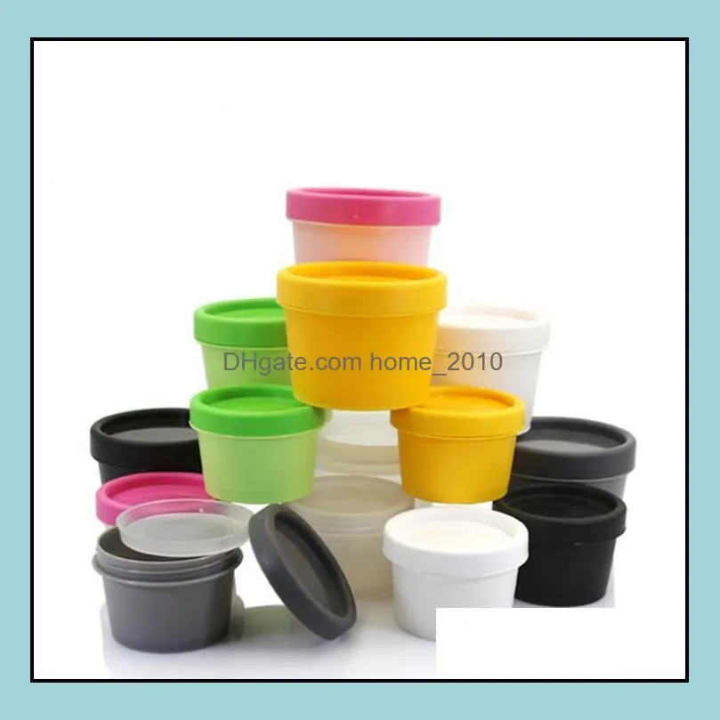 50g candy color plastic cosmetic mask cream jars with plastic liner cosmetic cream pot containe makeup eye shadow nail powder sn597