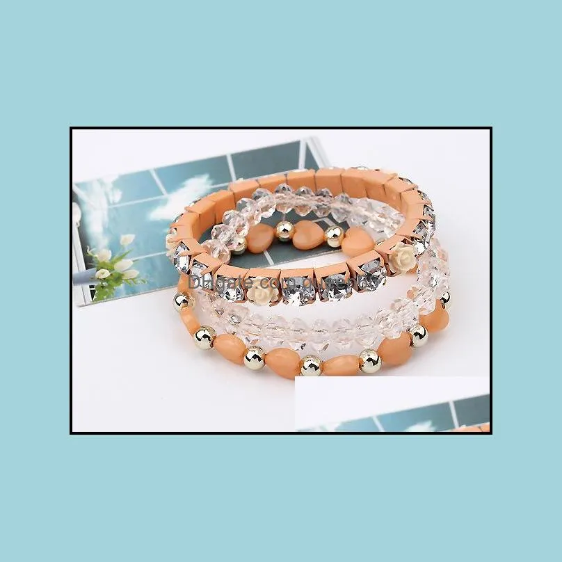 charms bracelets bohemian candy bangles jewelry for women gift wrist band multilayer bracelets