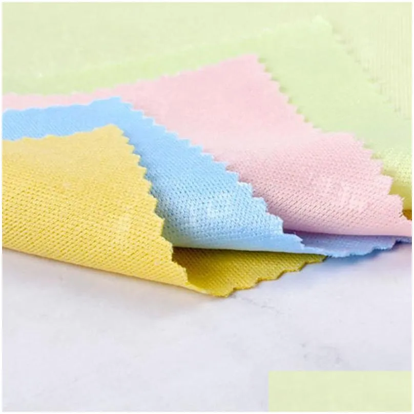 100pcs/lot microfiber cleaning cloths for tablet phones computer laptop glasses cloth lens eyeglasses wipes dust washing cloth dbc