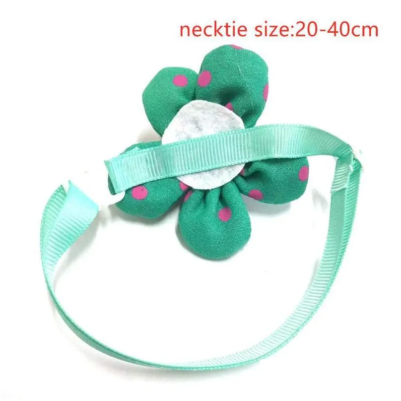 cat pet dog bow tie dot style pet dog bowtie adjustable cat puppy collar bowties bow grooming accessories f0414