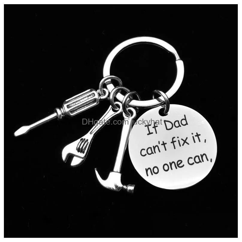 if dad cant fix it no one can hand tools keychain daddy key rings father key chain accessories gift for grandpa papa dad