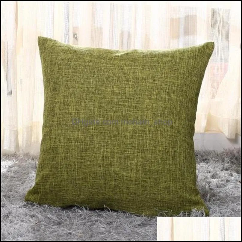 40x40cm cotton linen pillow covers solid burlap pillow case classical linen square cushion cover sofa decorative pillow cases