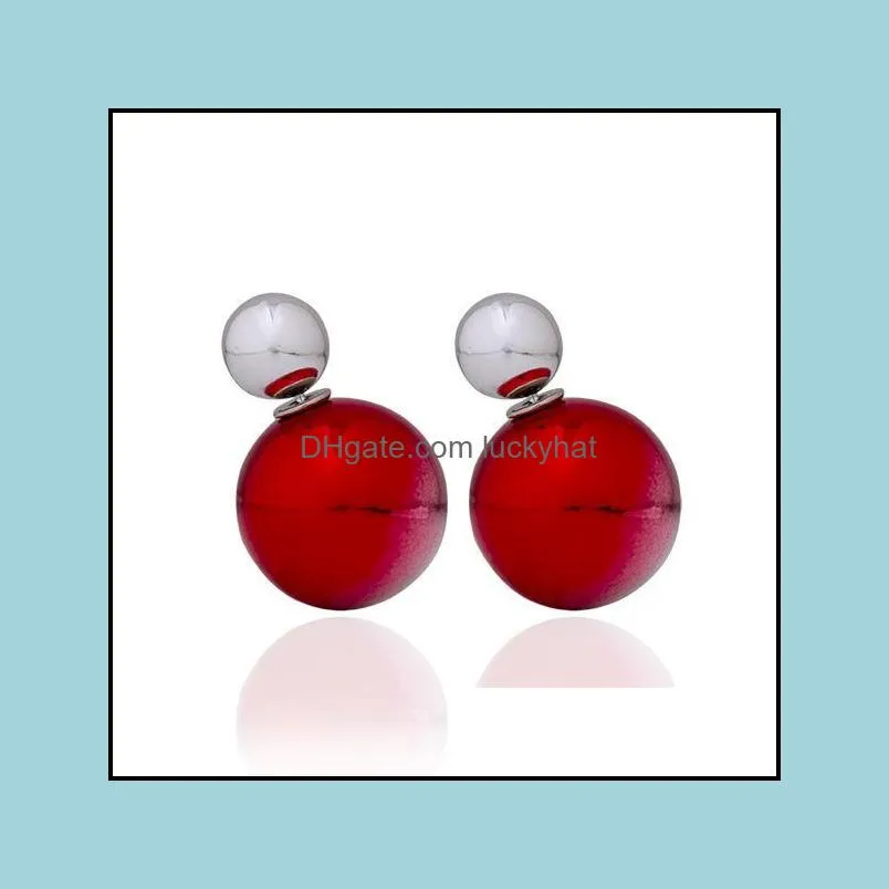 stud earrings color round ball earring earrings big acrylic earrings