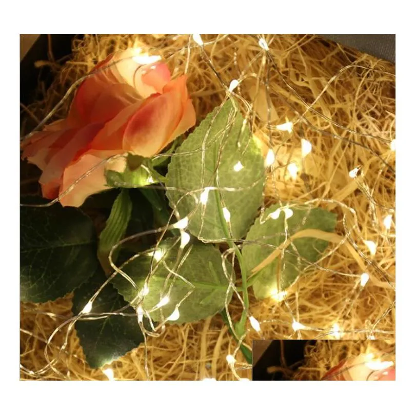 remark color you want rgb colors garden decorations led strings 1m 2m  copper silver wire lights battery fairy light for holiday home party wedding