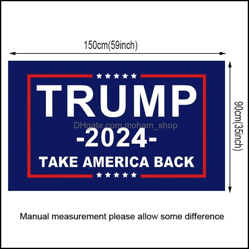 2024 trump flag u.s. general election banner 2 copper grommets save america again flags polyester outdoor indoor decoration 90x150cm/59x35inch