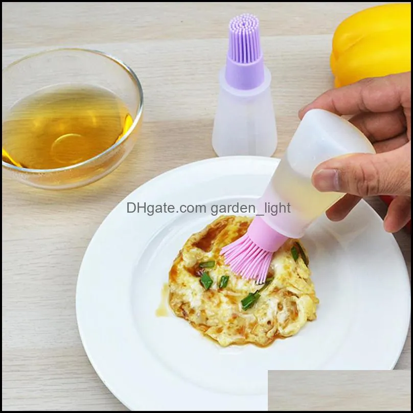 silicone oil bottle with brush baking bbq basting brush pastry oil brush kitchen baking honey oil barbecue tools