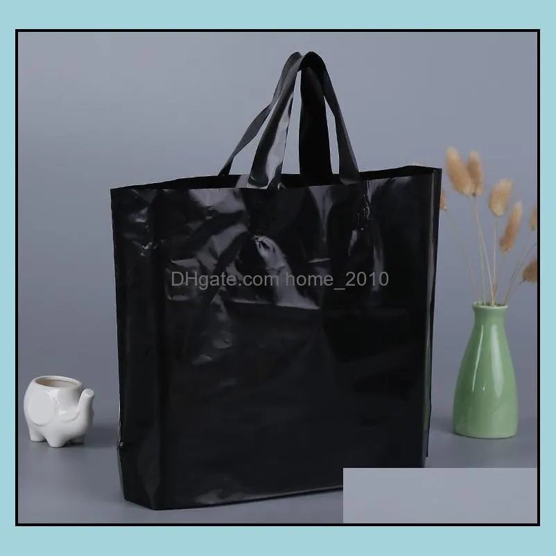 custom logo printed plastic packing shopping bags with handle customized garment/clothing/gift packaging bag sn1007