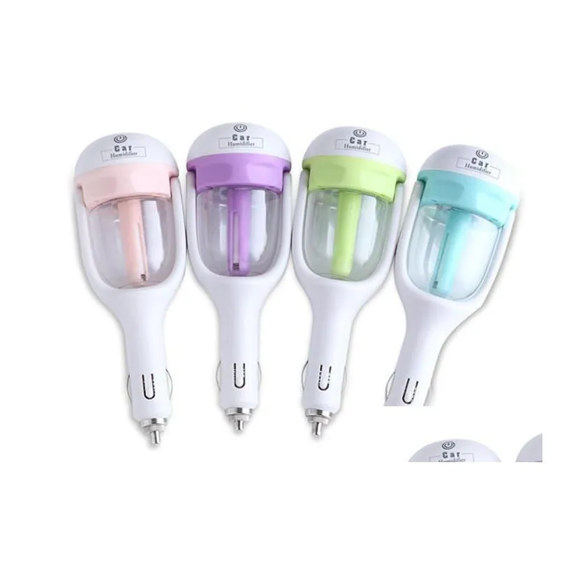 dhs air aroma car essential oil diffuser purifier essential mist maker perfume 12v 1.5w 4 colors 50ml