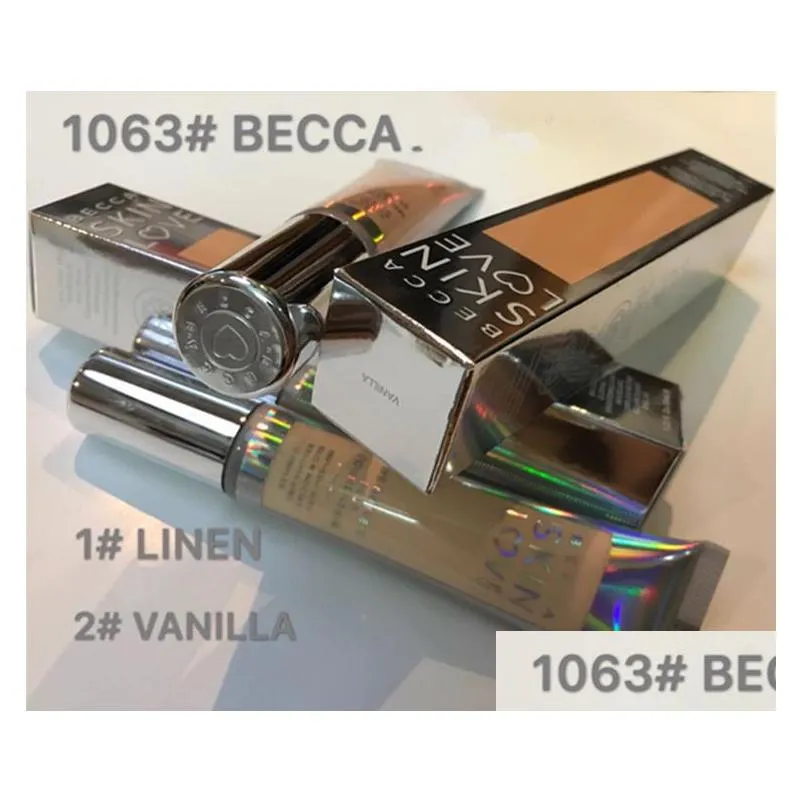 dropshipping stock 2018 new arrival becca skin love weightless blur foundation infused with glow nectar brightening complex 2 colors linen