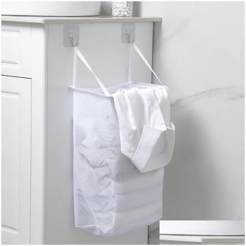 laundry bags household wall mounted basket dirty hamper collapsible kids toys sorter organizers clothes storage basketlaundry