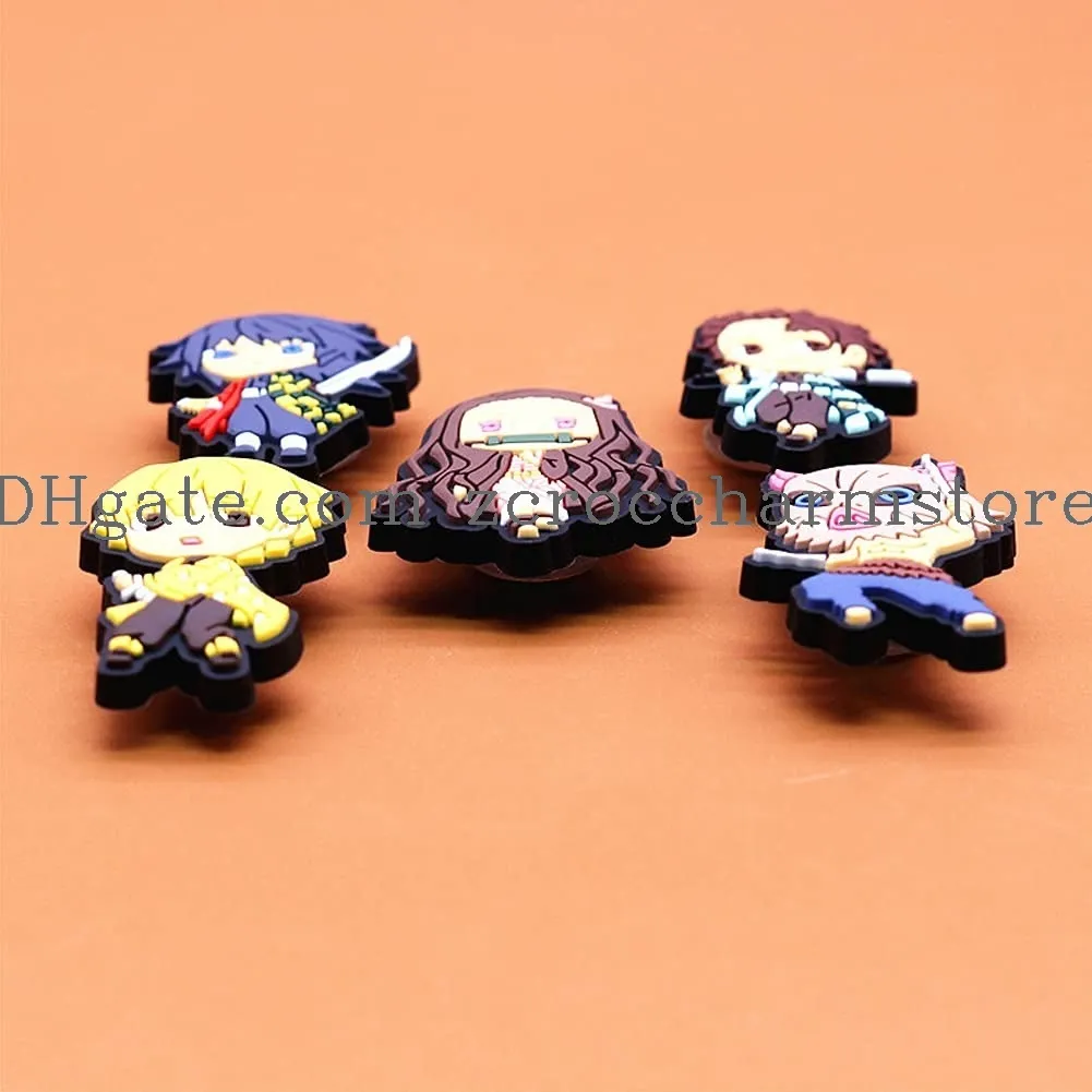 anime cartoon character shoe charms decoration accessories for bracelet wristband clog