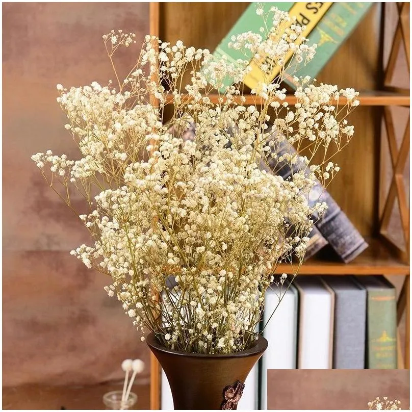 decorative flowers wreaths natural  dried preserved gypsophila paniculata babys breath flower bouquets gift for wedding party