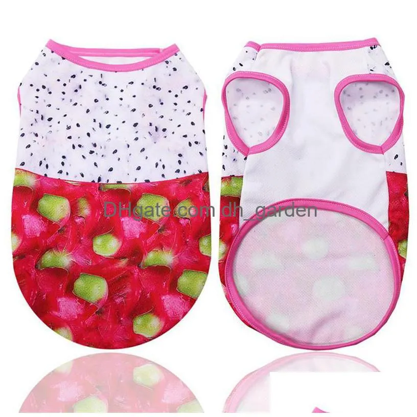 spring summer pet dog vest tshirt cute watermelon crab printed dog shirt pet clothes for dogs cats puppy sleeveless clothes