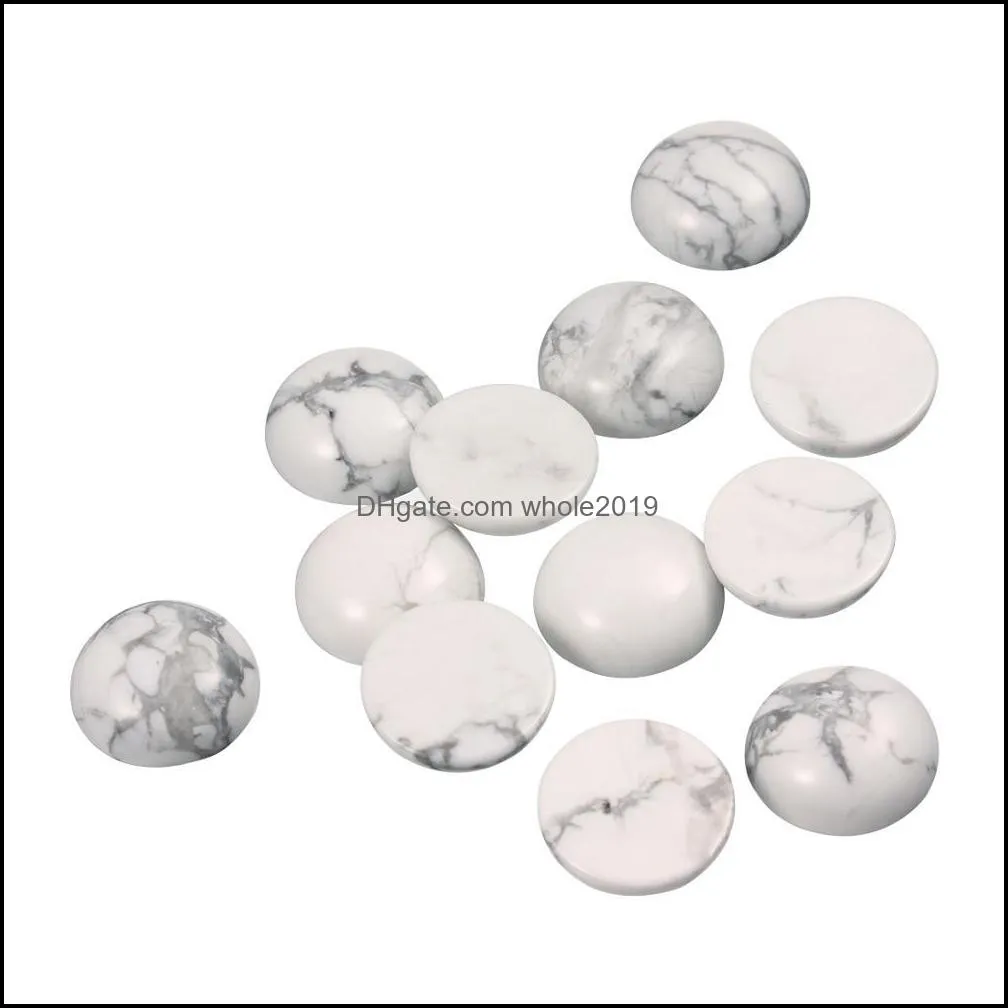 8mm 10mm 12mm stone flat base round cabochon loose beads for diy jewelry clothes accessories making wholesale