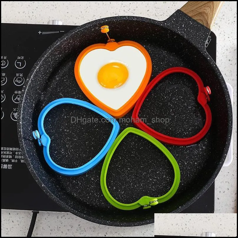 round fry egg ring poach mold silicone egg molds heart shape egg tools rings pancakes baking accessory rre13616