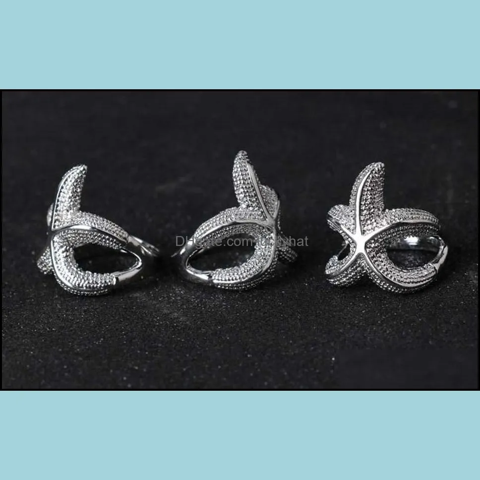 rings for women men 925 silver customizable women personalized fashion starfish birthday 925 silver wedding rings