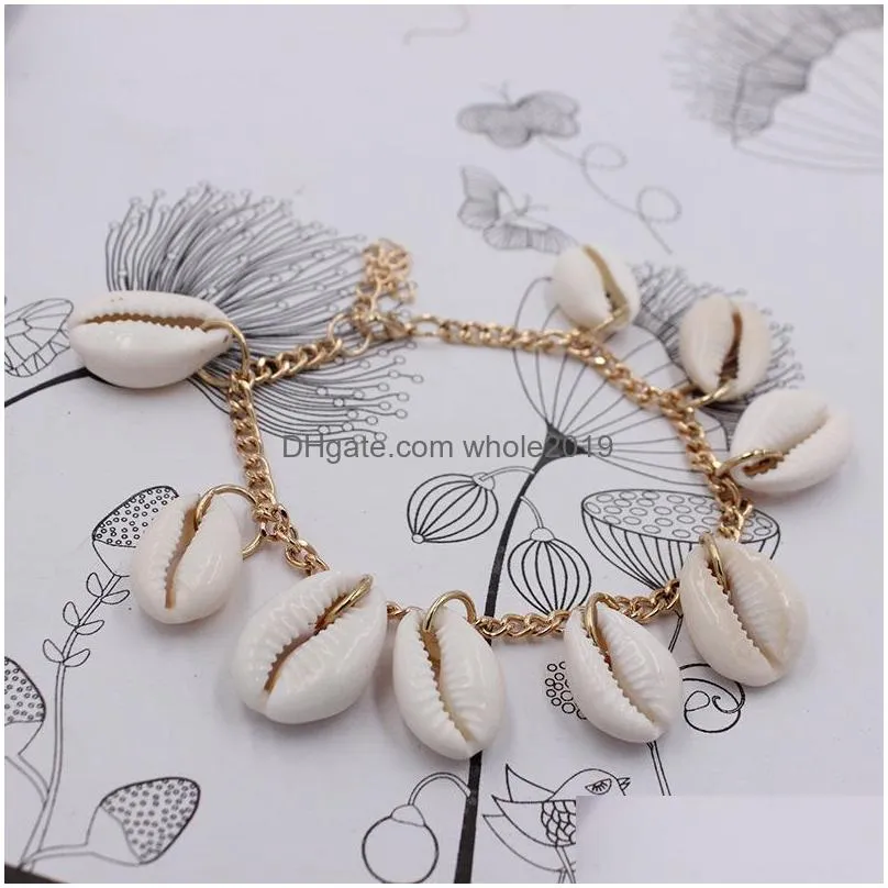 bohemia fashion jewelry shell anklets summer beach barefoot ankle bracelet on ankle bracelet lady accessories