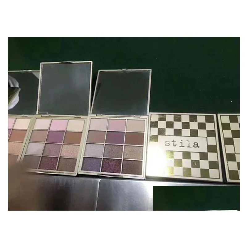 dropshipping in stock stila cosmetics matte n metal eyeshadow palette 12 color makeup eye shadow pigmented powder 