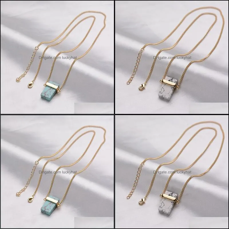 pretty pendant necklace rectangle necklaces women luxury jewelry crystal beautifully stone quartz stone necklaces