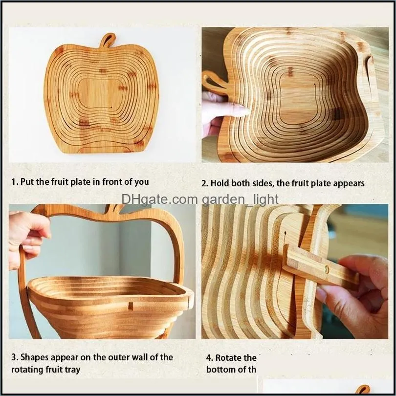 popular wooden vegetable basket with handle  shape fruit baskets foldable eco friendly skep fashion