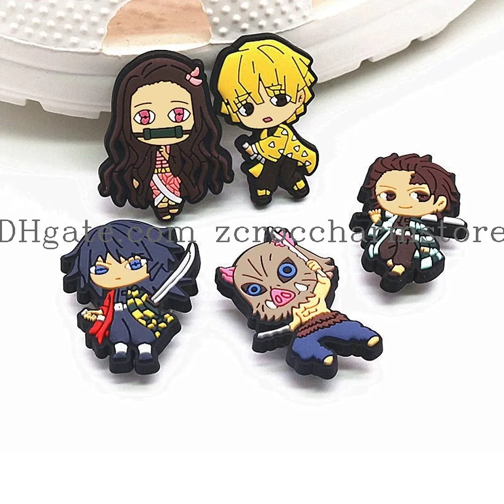 anime cartoon character shoe charms decoration accessories for bracelet wristband clog