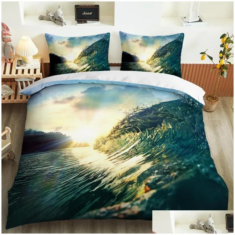 bedding sets 3d printing beautiful scenery series comfortable double bedroom set duvet cover pillow case extra large