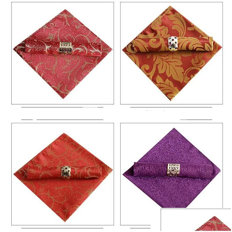 table napkin 25pcs/lot 48cm square fabric pocket handkerchief cloth for wedding decoration event party el home supplies