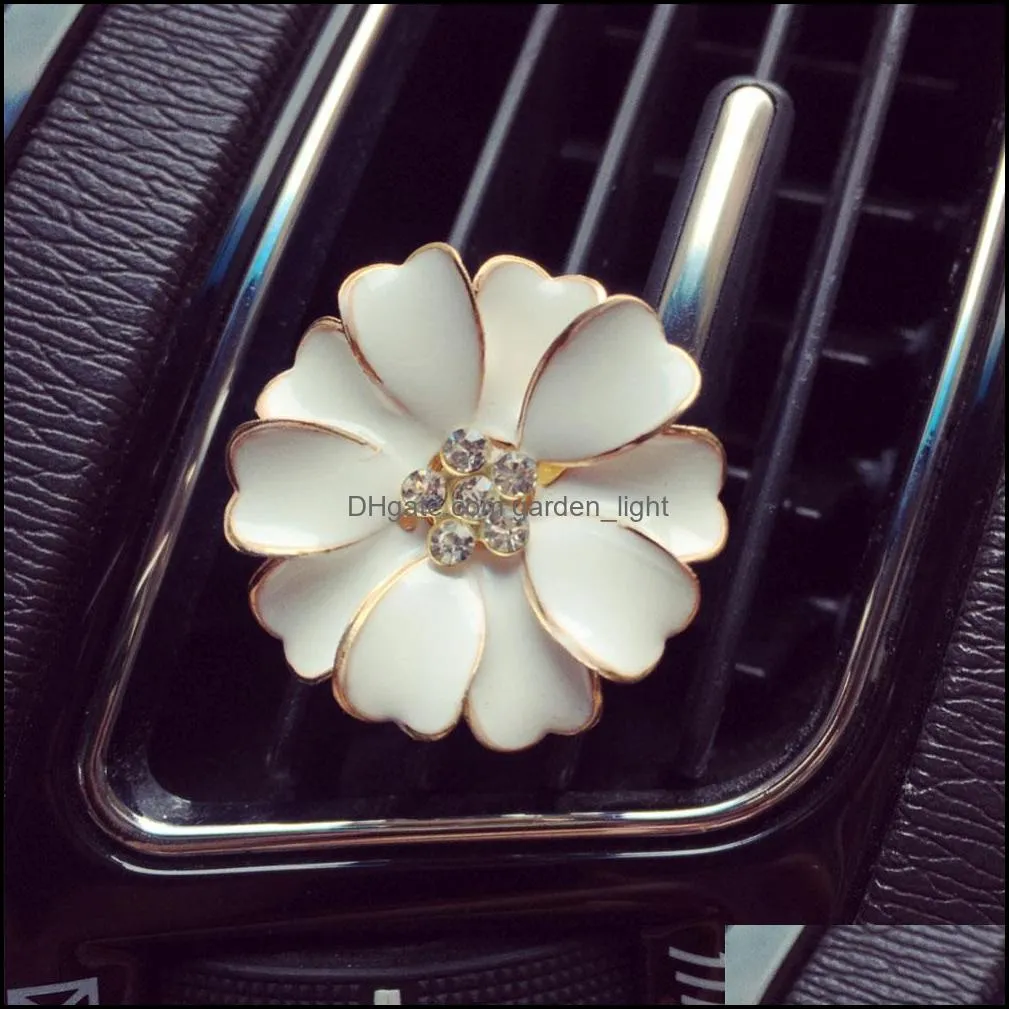 car perfume clip home essential oil diffuser for outlet locket flower auto air freshener conditioning vent clips