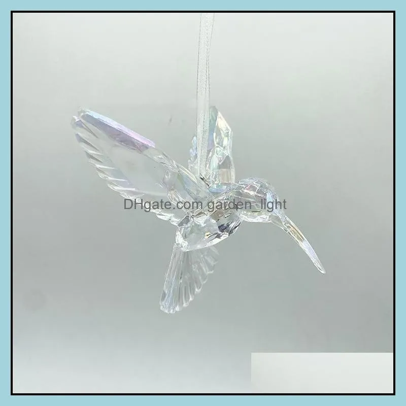 crystal clear acrylic bird christmas tree decoration home party wedding stage pendant decoration