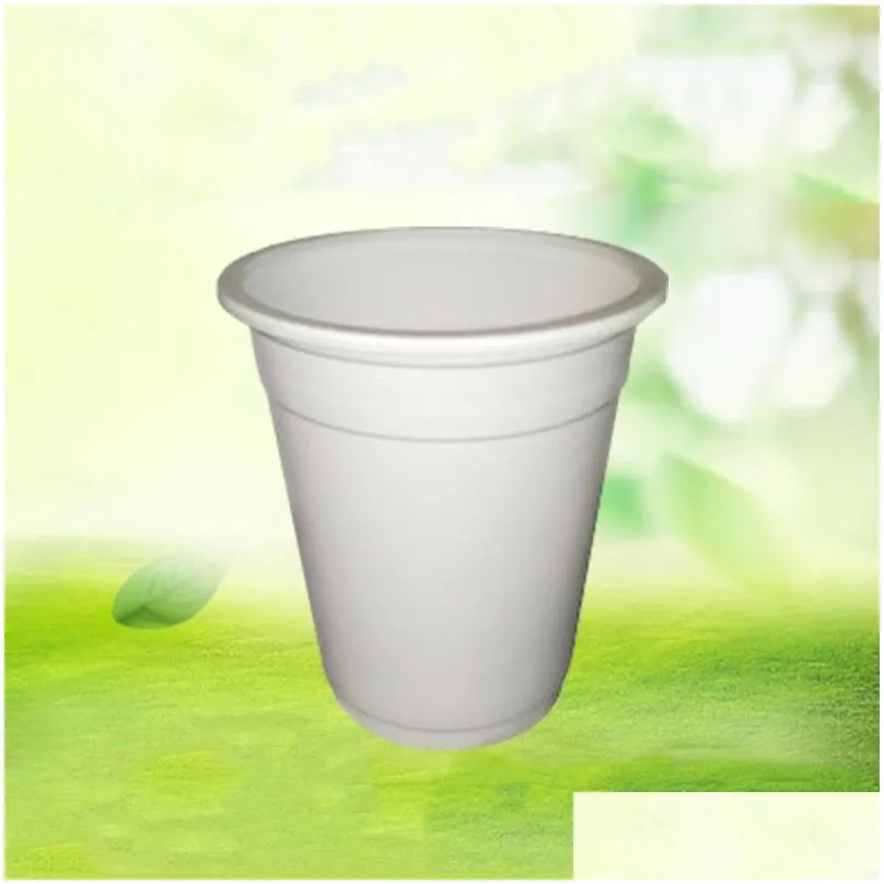 degradable 220ml disposable mug cups degradable corn starch water bottles hotel restaurant tableware ecofriendly disposable cup tqq