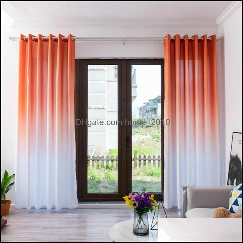 sheer curtains gradient blackout window curtain for living room kitchen modern bedroom treatments fabric drapes