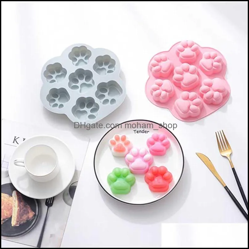 cakes tools cat claws silicone molds mousse cake mold dog claw jelly pudding grinding tool glue dropping diy manual soap mold rrb14535