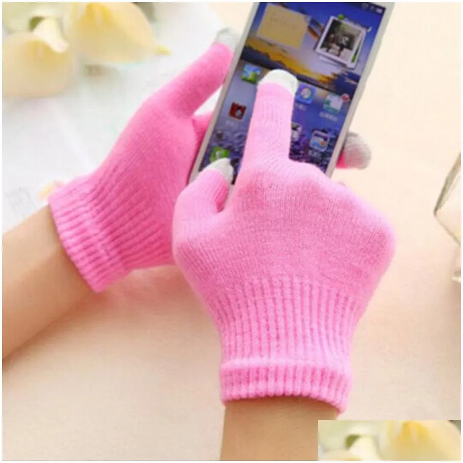 high quality men women touch screen gloves winter warm mittens female winter full finger stretch comfortable breathable warm glove