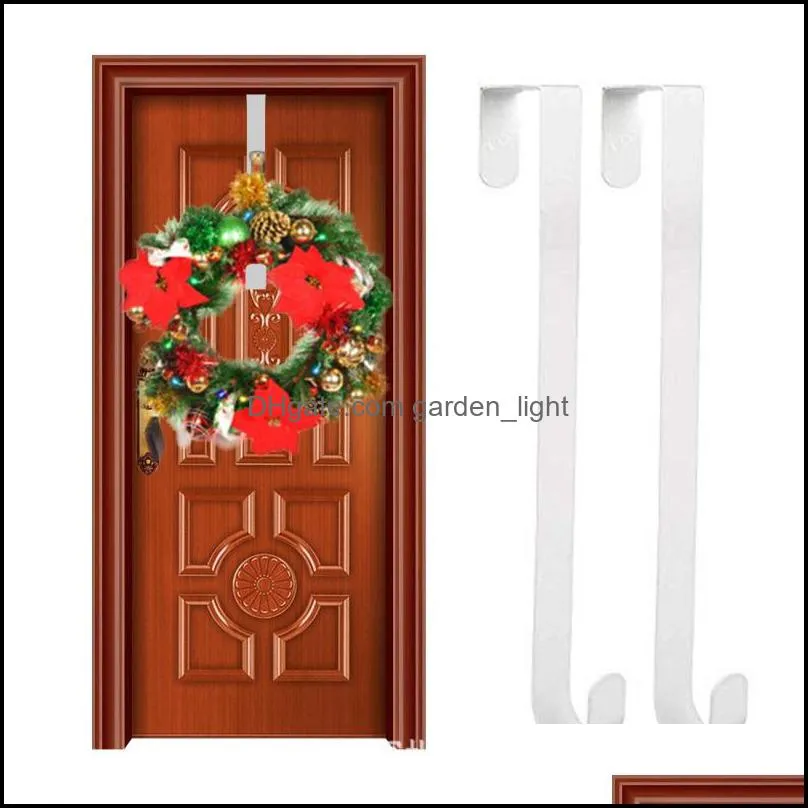 new creative metal wreath hanger over the door hooks christmas garland holders seasonal home storage organizer