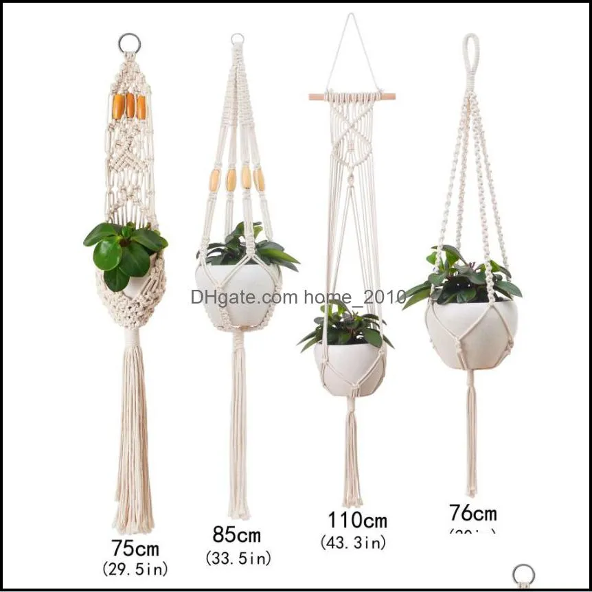 novelty items handmade plant hanger flower pot for wall decoration courtyard garden wallmounted flowerpot net bag