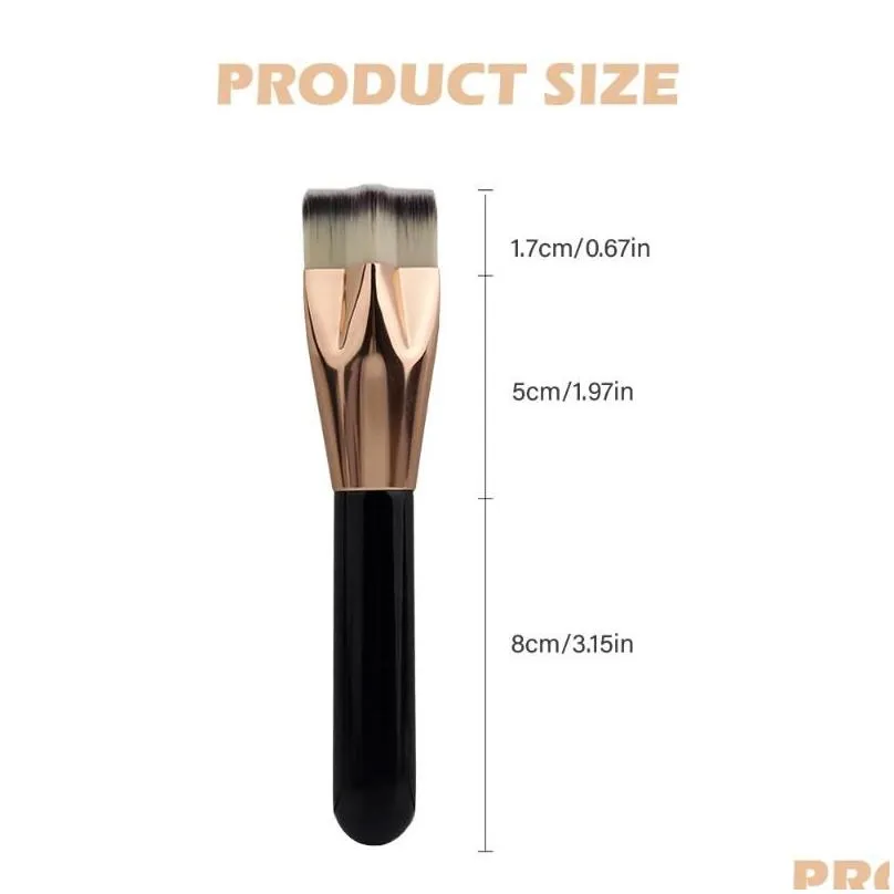 makeup brushes fivepointed star crewless foundation brush fashion fit comfortable hold bright black wooden handle womenmakeup