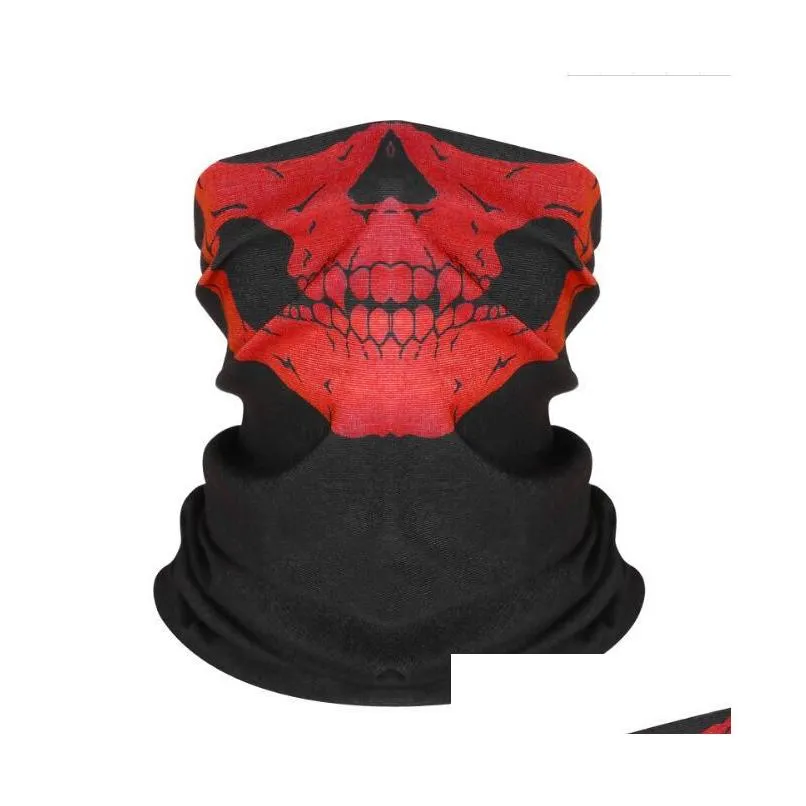 high quality halloween skull skeleton party masks black motorcycle multi function headwear hat scarf neck sport face winter ski mask