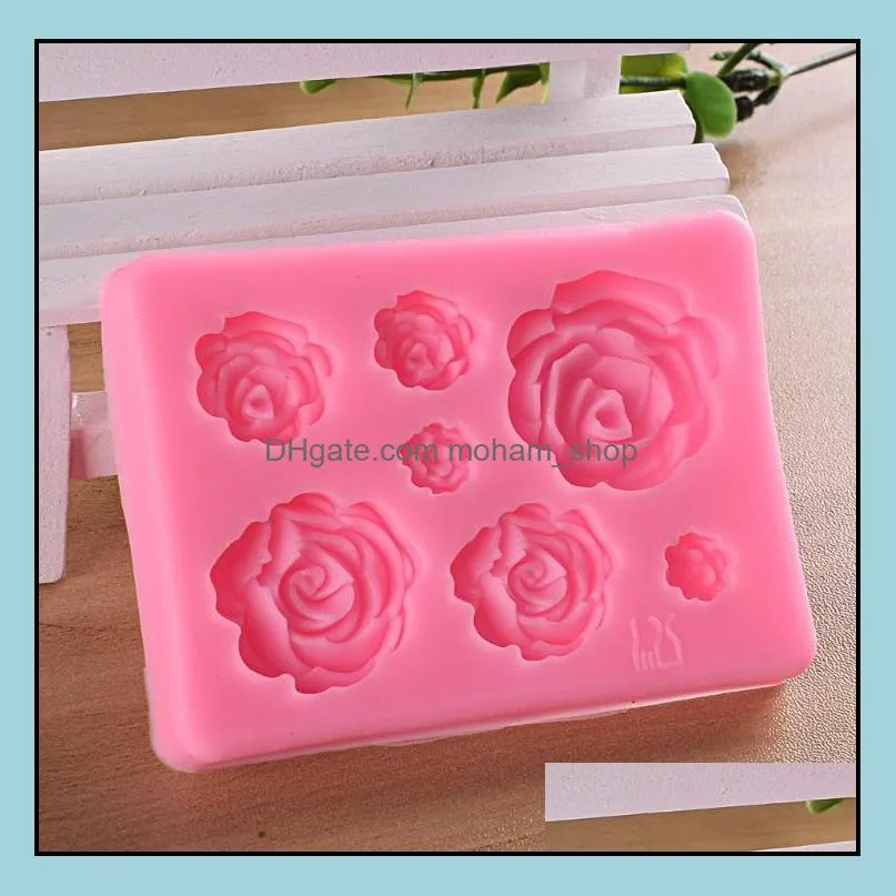 rose flowers silicone mould cake chocolate molds wedding cakes decorating tools fondant sugarcraft mold rrd12904