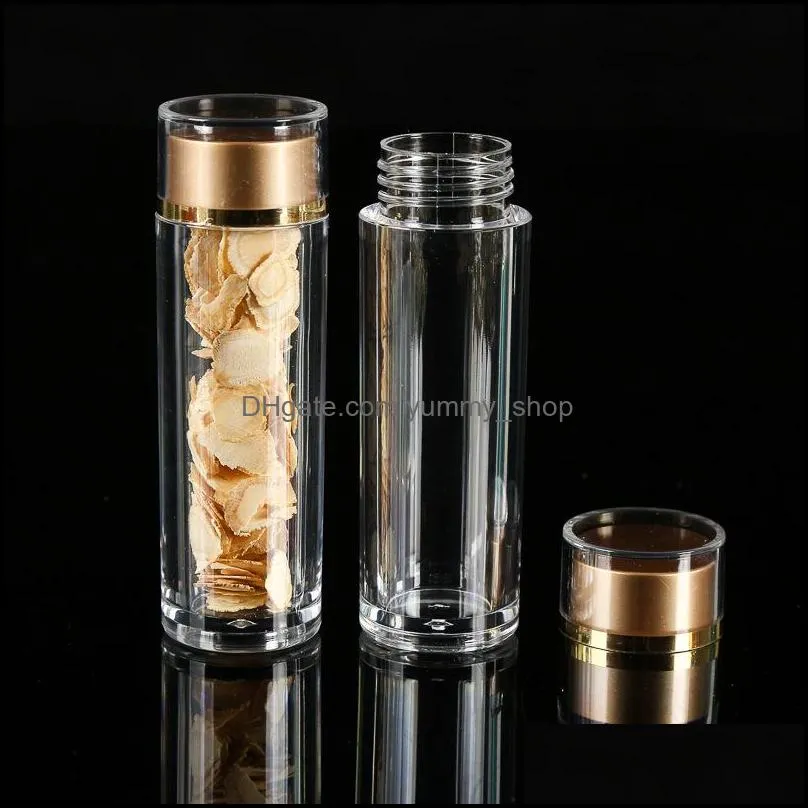 clear arclic plastic jar cosmetic makeup candy capsule jar kitchen storage jars 20 sizes for wholesale