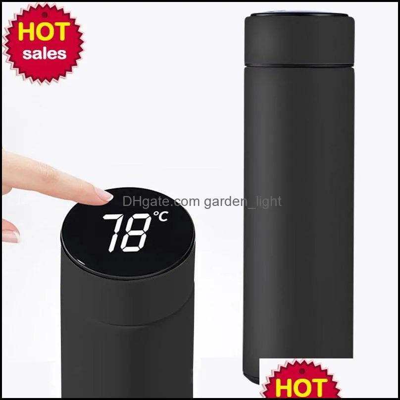 smart mug temperature display vacuum stainless steel water bottle kettle thermo cup with lcd touch screen gift cup