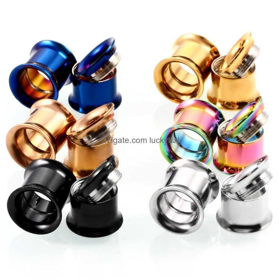 12pcs/lot stainless steel ear plugs tunnels ear expansion reamer 320mm euramerican human puncture jewelry mix color send 