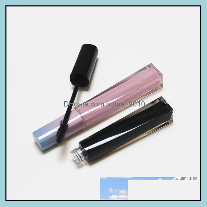 8ml acrylic empty mascara tube gradient pink black top grade diy eye rimel mascara makeup tool cosmetic containers